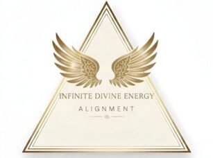 Infinite Divine Energy Alignment dark logo for spiritual website branding